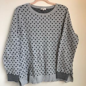 Loft Outlet XXL Polka dot black and grey sweater